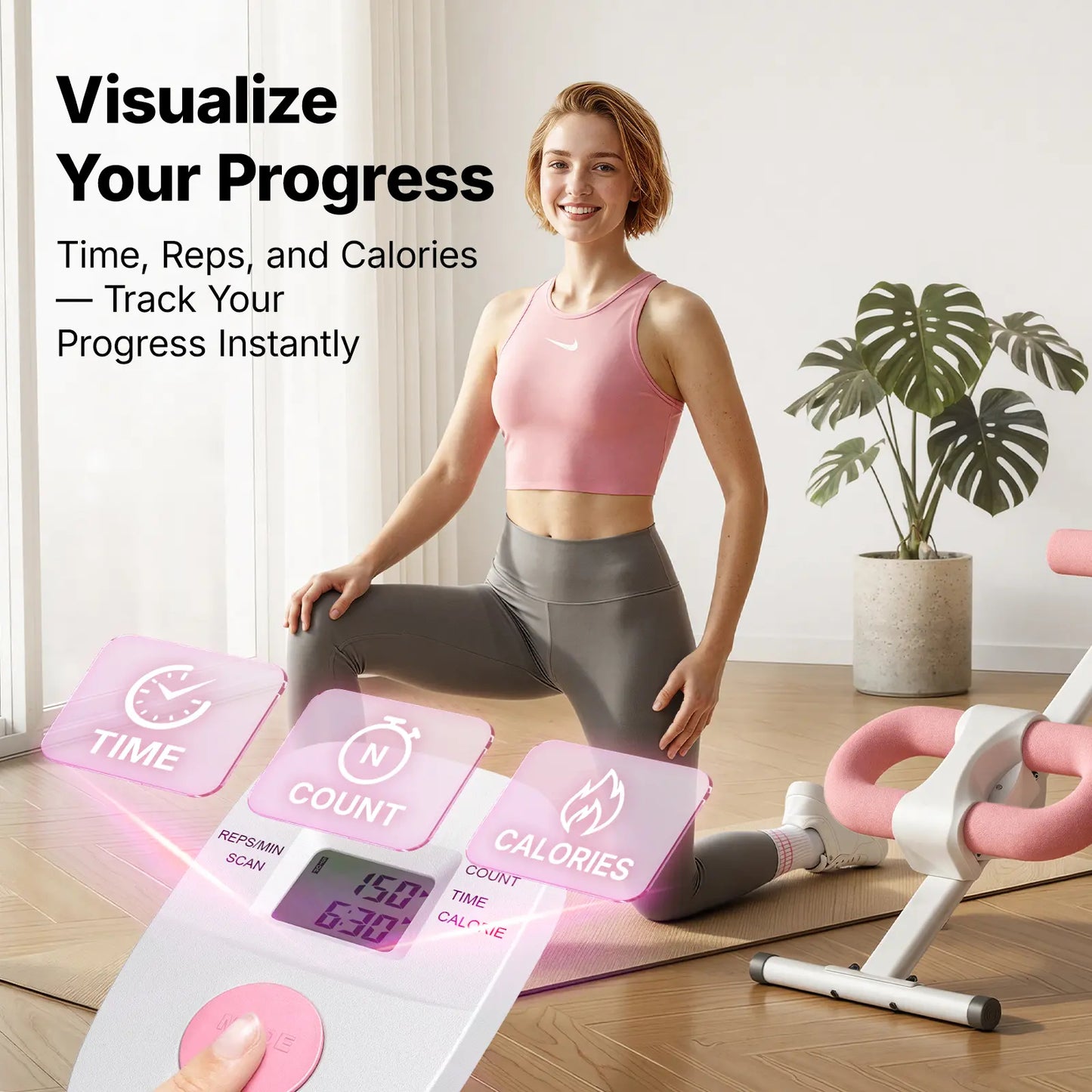 Summervibes 10-Level Adjustable Ab Trainer