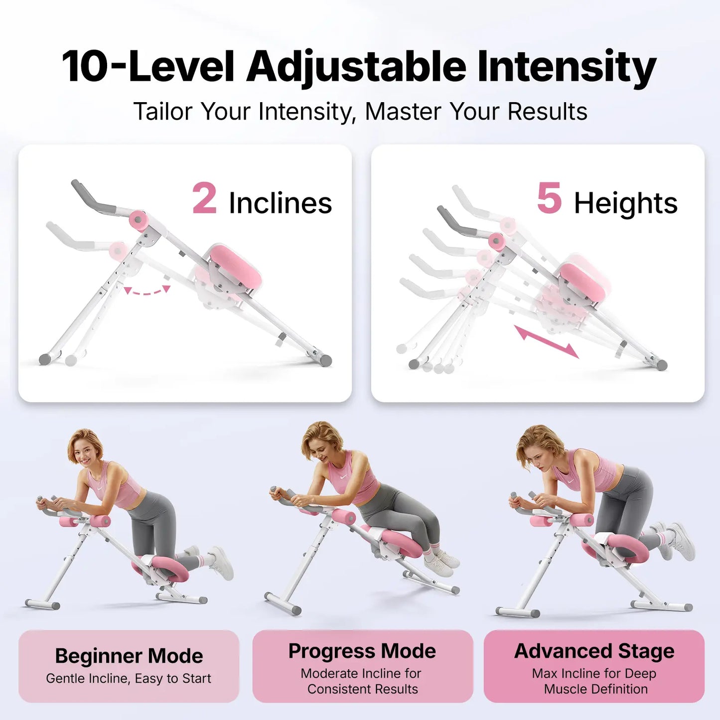 Summervibes 10-Level Adjustable Ab Trainer