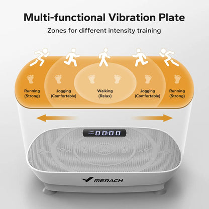 400LBS Compact Vibration Plate Machine, Lymphatic Drainage Full Body Home Workout Equipment | Summervibes