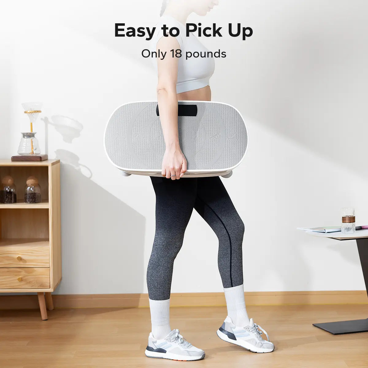 400LBS Compact Vibration Plate Machine, Lymphatic Drainage Full Body Home Workout Equipment | Summervibes