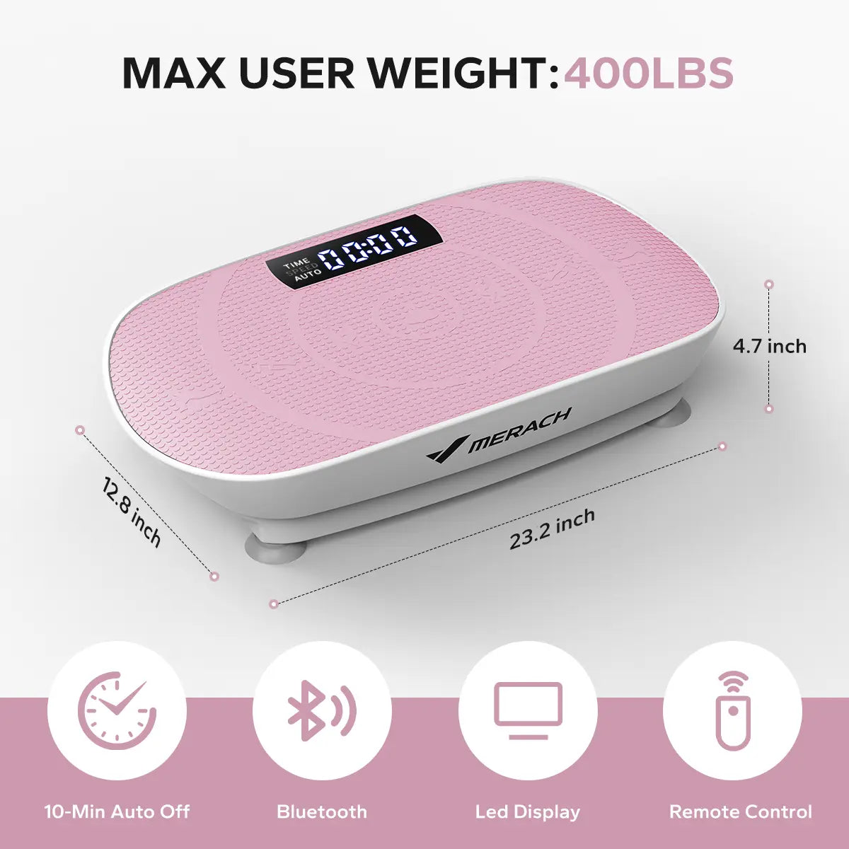 400LBS Compact Vibration Plate Machine, Lymphatic Drainage Full Body Home Workout Equipment | Summervibes