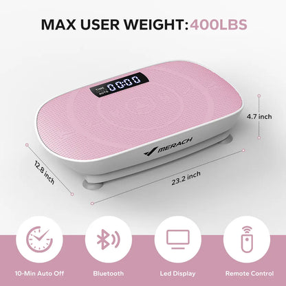 400LBS Compact Vibration Plate Machine, Lymphatic Drainage Full Body Home Workout Equipment | Summervibes