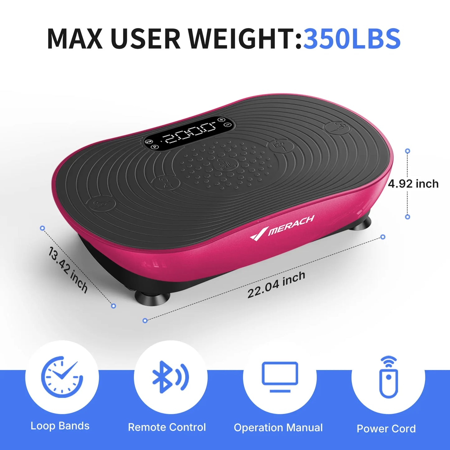 400LBS Compact Vibration Plate Machine, Lymphatic Drainage Full Body Home Workout Equipment | Summervibes